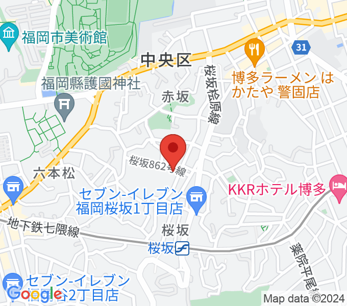 桜坂スタジオスタッフの場所
