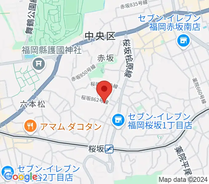 桜坂スタジオスタッフの地図