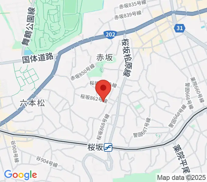 桜坂スタジオスタッフの地図