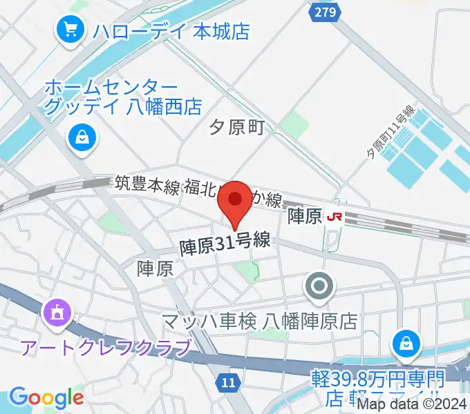 陣原LAZYの地図