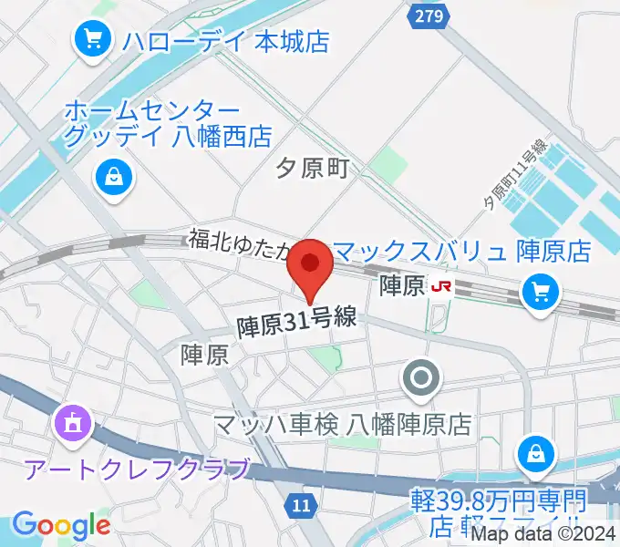 陣原LAZYの地図