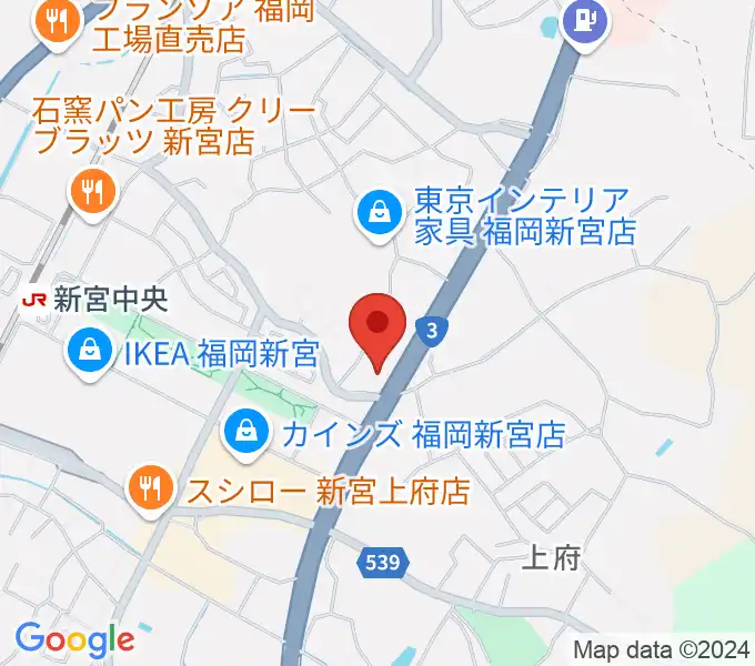 MUSIC STUDIO BEBOPの地図