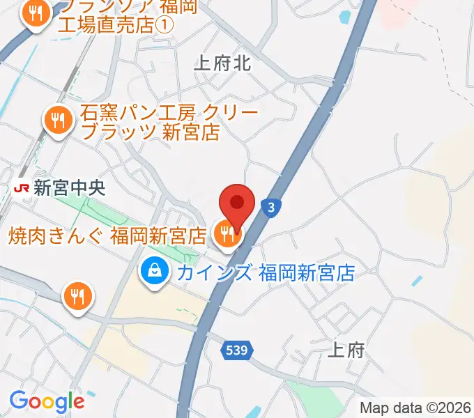 MUSIC STUDIO BEBOPの地図