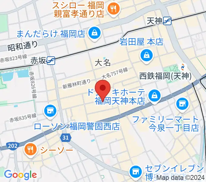 大名MKホールの地図