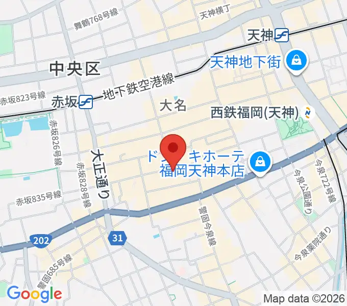 大名MKホールの地図