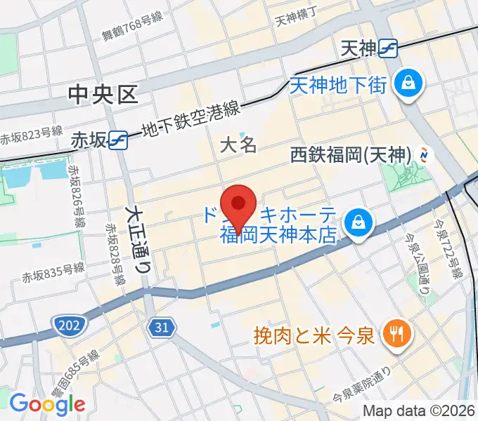 大名MKホールの地図