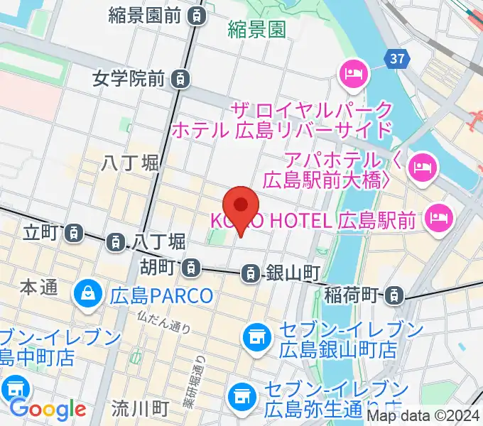 二胡音楽院の地図