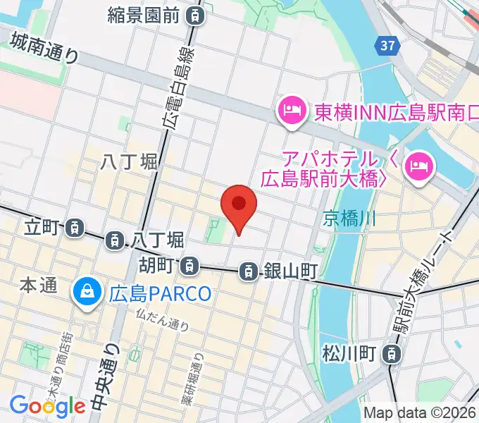 二胡音楽院の地図