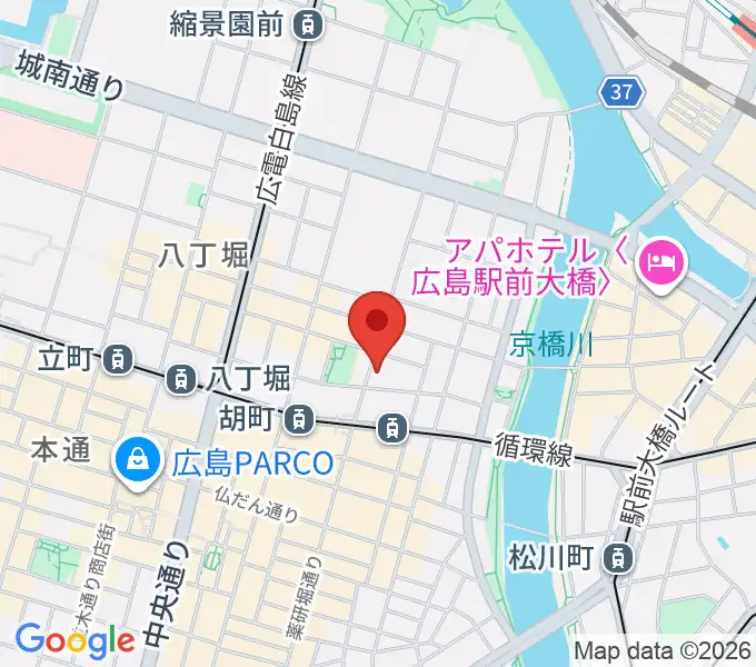 二胡音楽院の地図