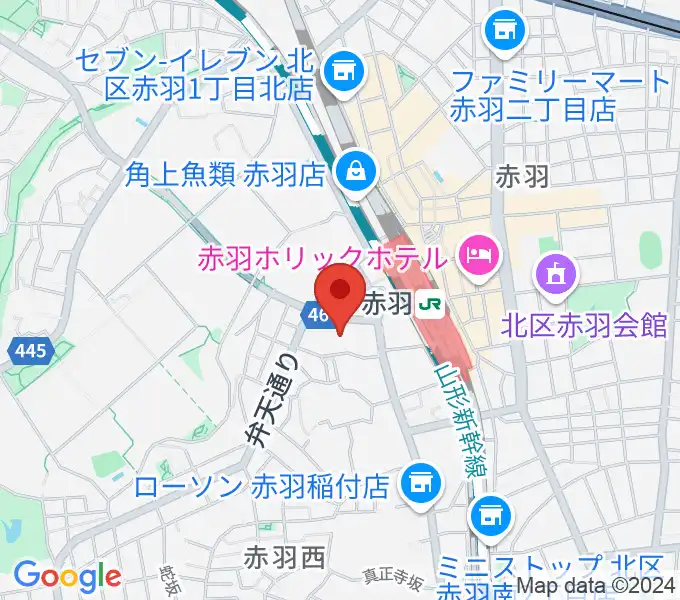 島村楽器イトーヨーカドー赤羽店の地図