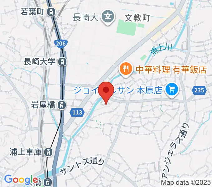 ナカシマドラム教室の地図