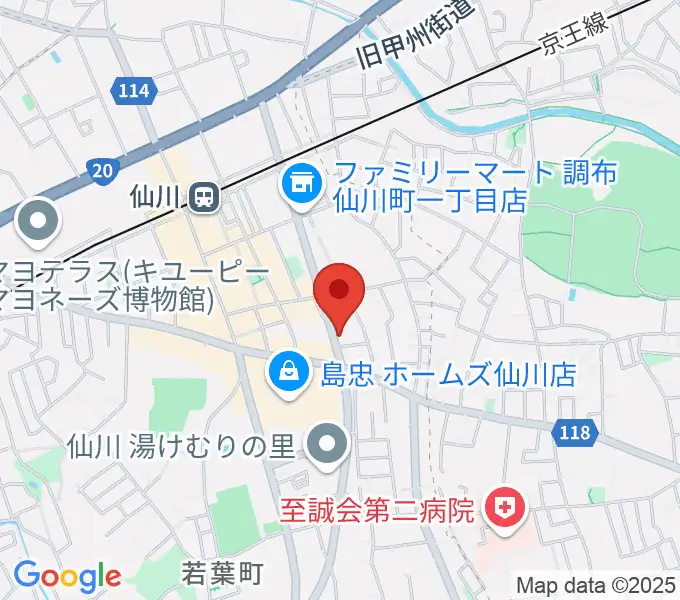 仙川プティレコードの地図