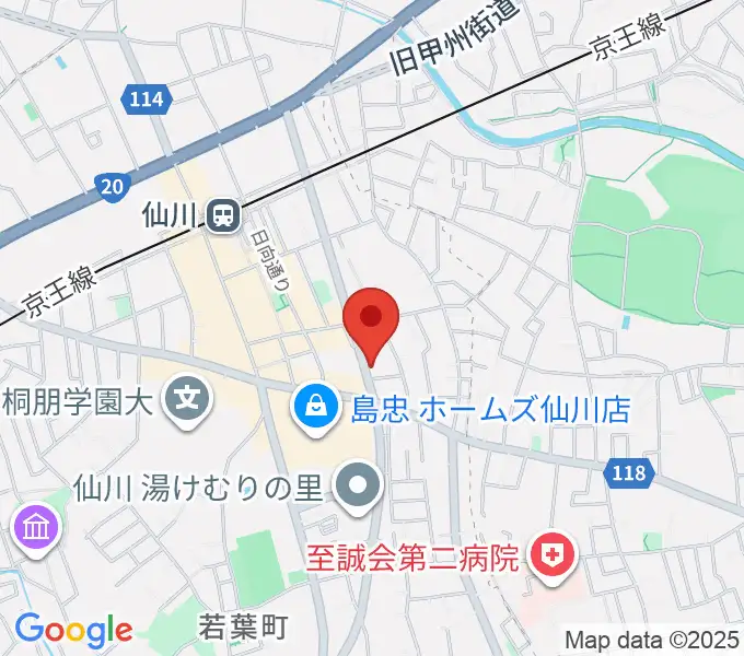 仙川プティレコードの地図