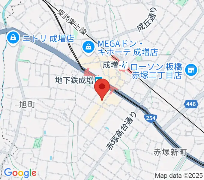 サクライ楽器 成増本店の地図