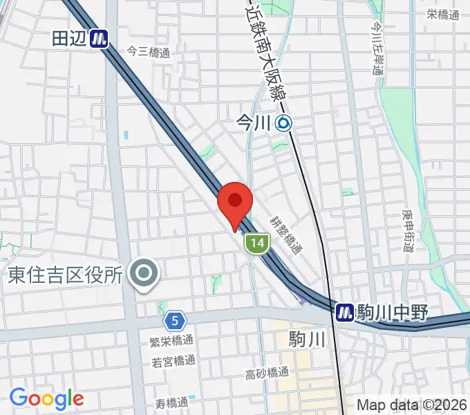 ナガイミュージックスタジオの地図