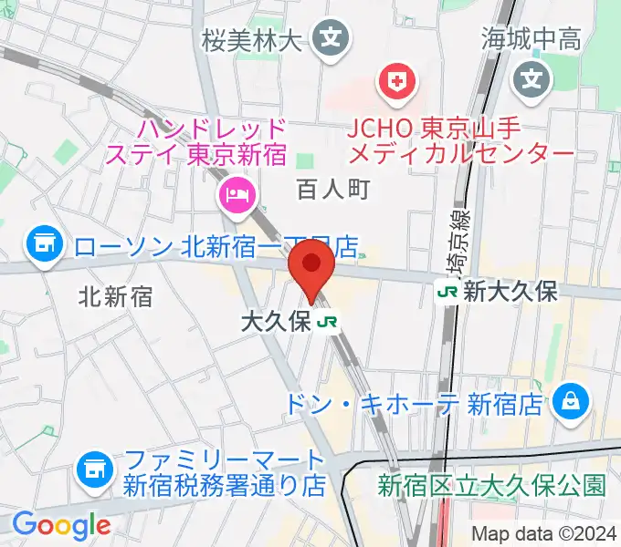 大久保スタジオMの地図