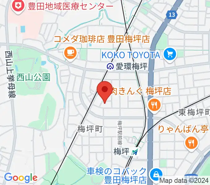 マルショー楽器豊田店の地図