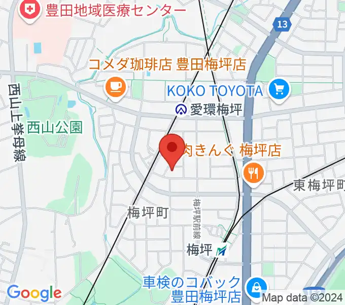 マルショー楽器豊田店の地図