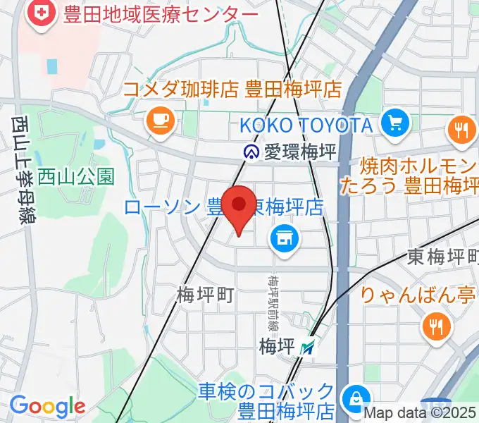 マルショー楽器豊田店の地図