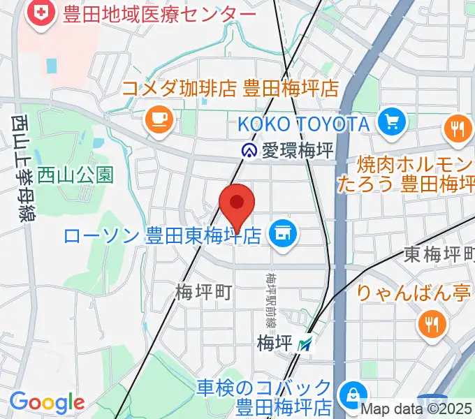 マルショー楽器豊田店の地図