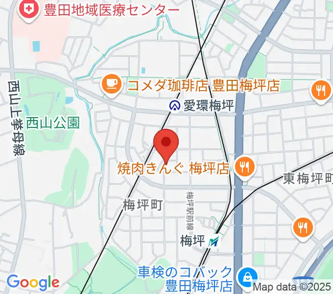 マルショー楽器豊田店の地図