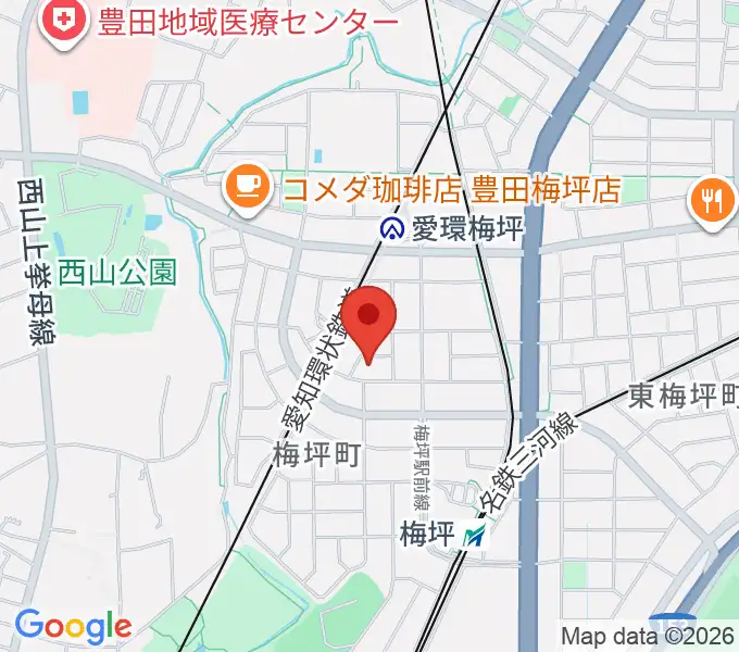 マルショー楽器豊田店の地図