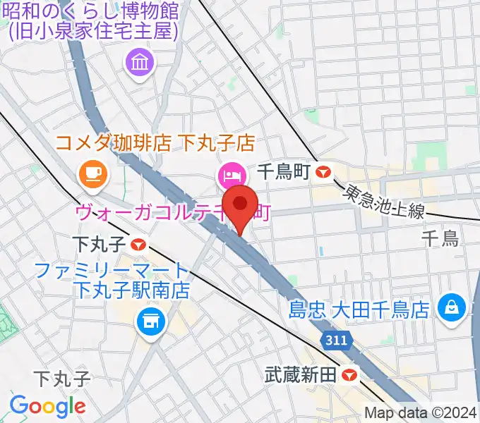 かねこ琴三絃楽器店の地図