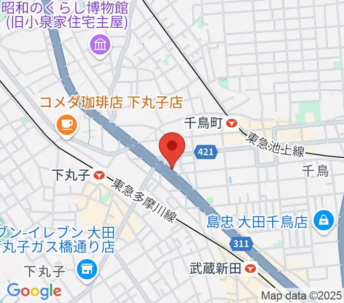 かねこ琴三絃楽器店の地図