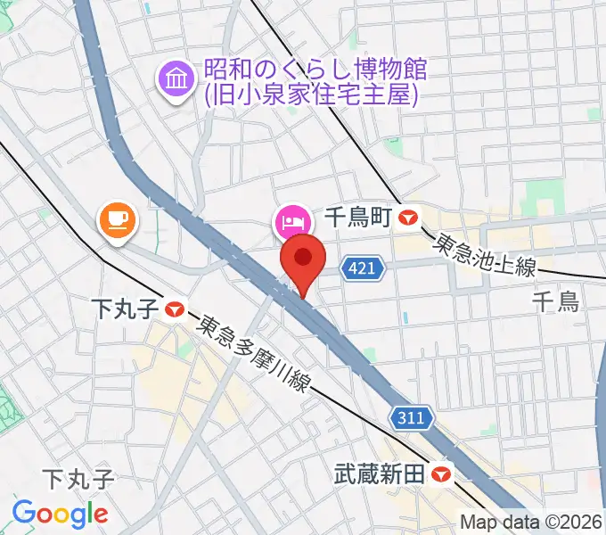 かねこ琴三絃楽器店の地図