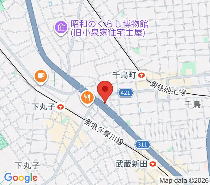 かねこ琴三絃楽器店の地図