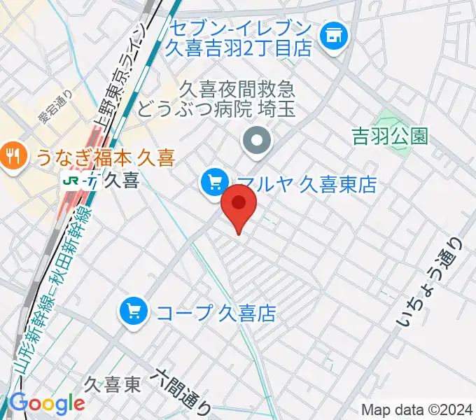 アルプス楽器の地図