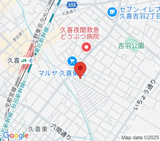 アルプス楽器の地図