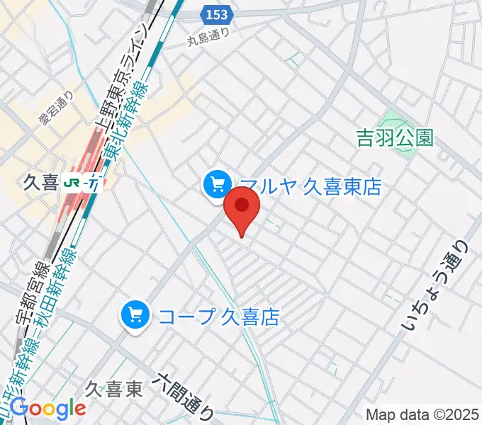 アルプス楽器の地図