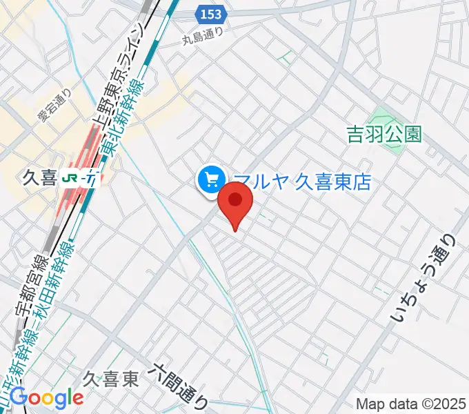 アルプス楽器の地図
