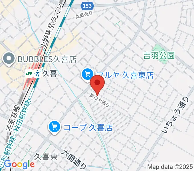 アルプス楽器の地図