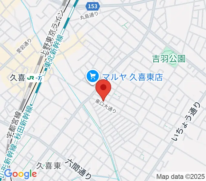 アルプス楽器の地図