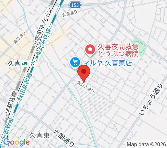 アルプス楽器の地図