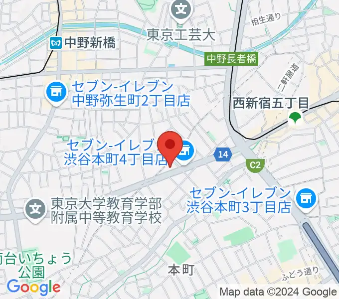 東放学園音響専門学校の地図