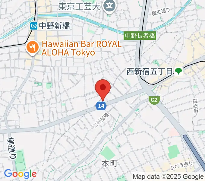 東放学園音響専門学校の地図