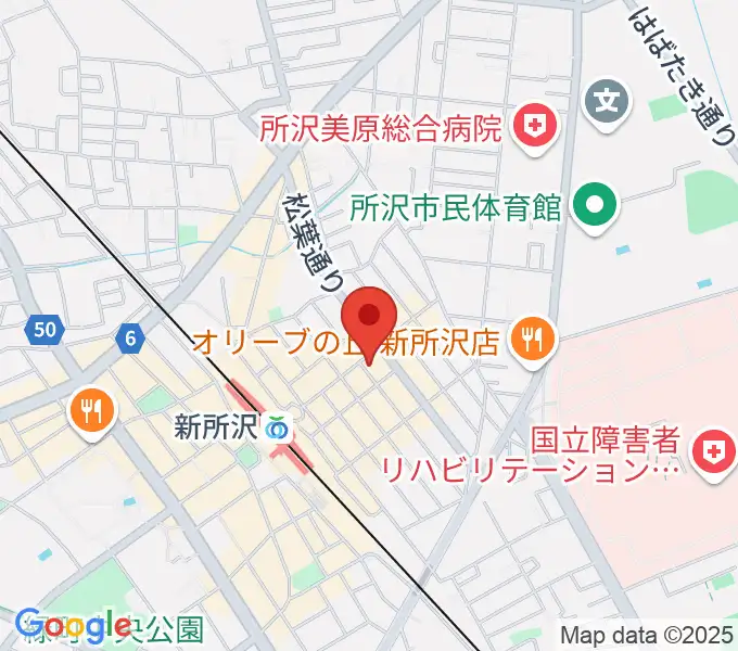 新所沢フェスタ ミュージックスクールの地図