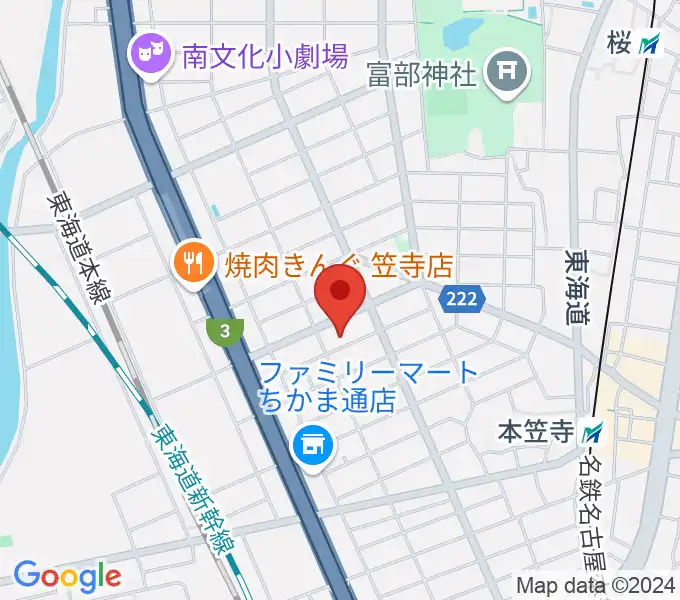 楽器の青ラボの地図