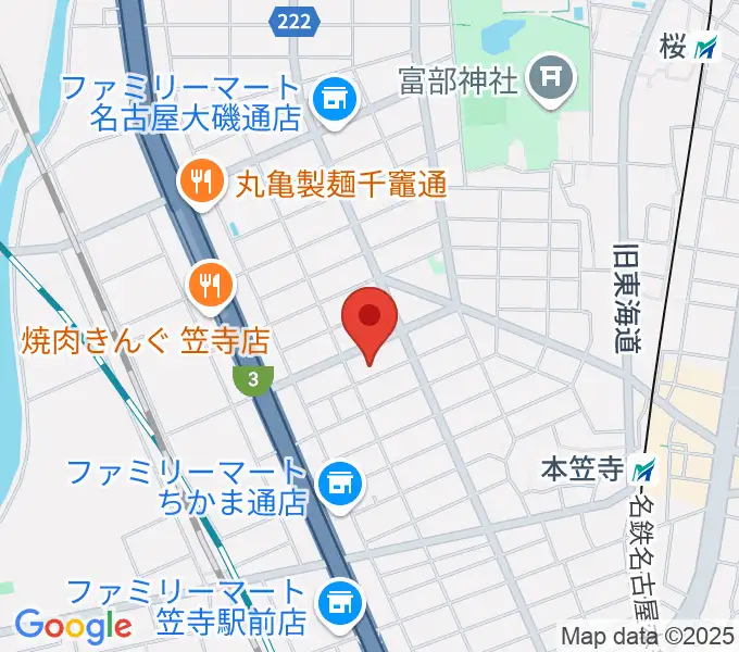 楽器の青ラボの地図