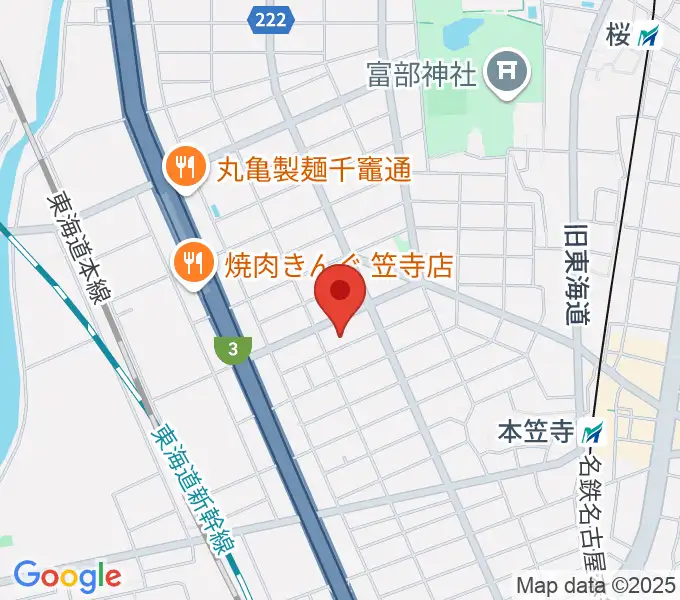 楽器の青ラボの地図