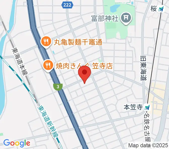楽器の青ラボの地図