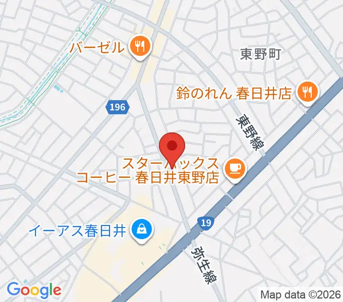 楽器の青ラボの地図