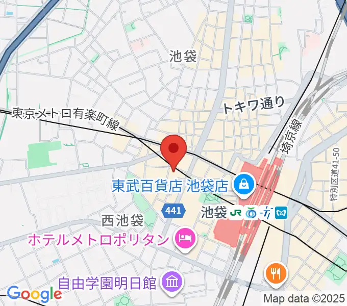 島村楽器ミュージックサロン池袋の地図