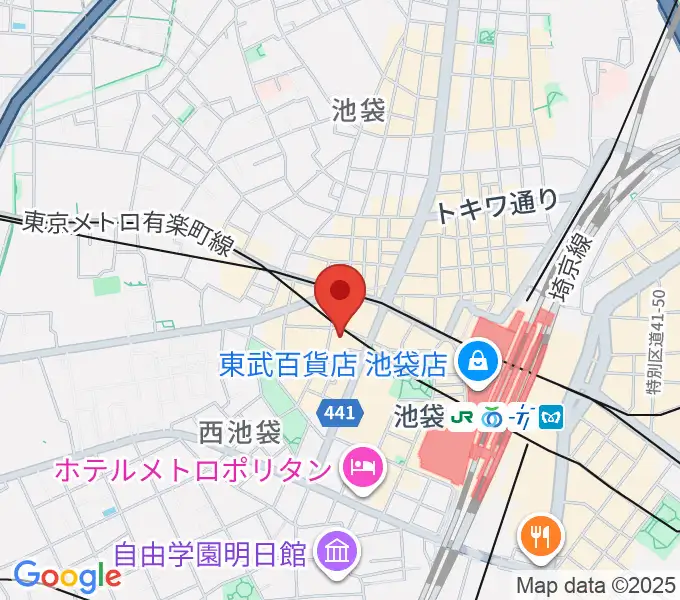 島村楽器ミュージックサロン池袋の地図