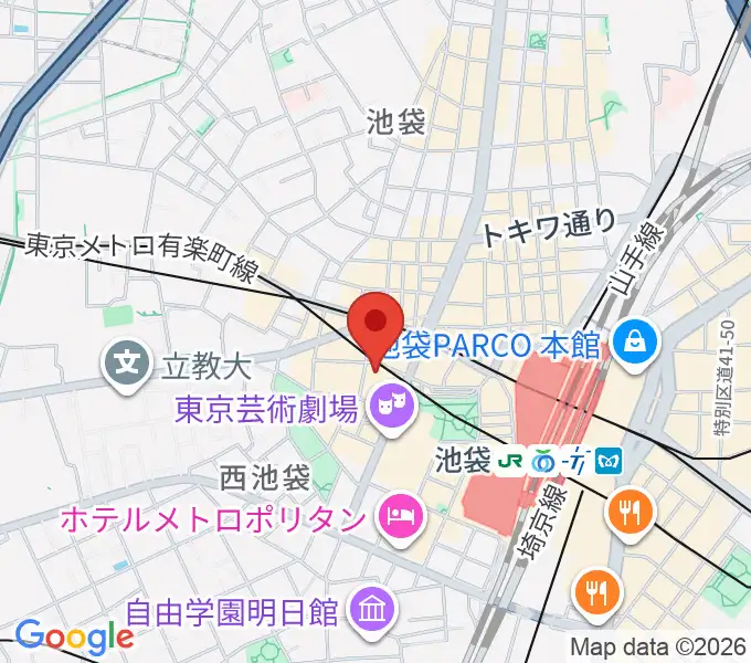 島村楽器ミュージックサロン池袋の地図