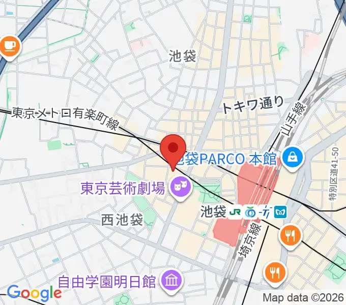 島村楽器ミュージックサロン池袋の地図