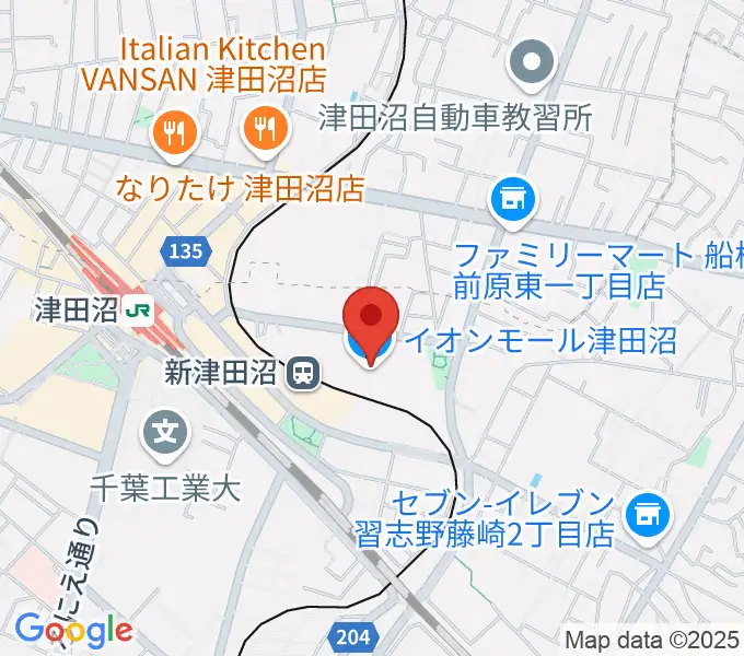 伊藤楽器 津田沼センターの地図